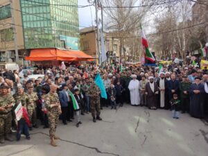 حضورپرشور مسئولین و مردم حزب الله شهر  طـــرقـبـه در راهپیمایی ۲۲بهمن