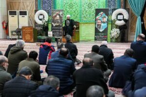 مراسم ختم شهید فرج‌الله شوشتری با حضور محمد باقر قالیباف و پژمانفر