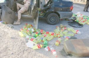 هوشیاری مرزبانان و کشف بیش از ۱۳ هزار لیتر سوخت قاچاق در هنگ مرزی تایباد