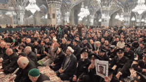 بزرگداشت روز چهلم شهدای اغتشاشات در حرم رضوی