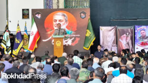 مراسم اربعین فرمانده فقید ستادکل نیروهای مسلح با حضور امیرسرتیپ علی جهانشاهی در حرم مطهر رضوی