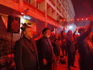 تجدید بیعت قضات و کارکنان دادگستری خراسان رضوی با رهبر معظم انقلاب اسلامی همزمان با شب تاسوعای حسینی
