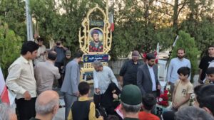 ادای احترام فرماندهان و مسئولان به مزار شهید «محمود کاوه» در مشهد